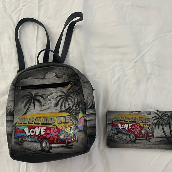 Anna by Anuschka Small Backpack and Wallet Set - Picture 1 of 5